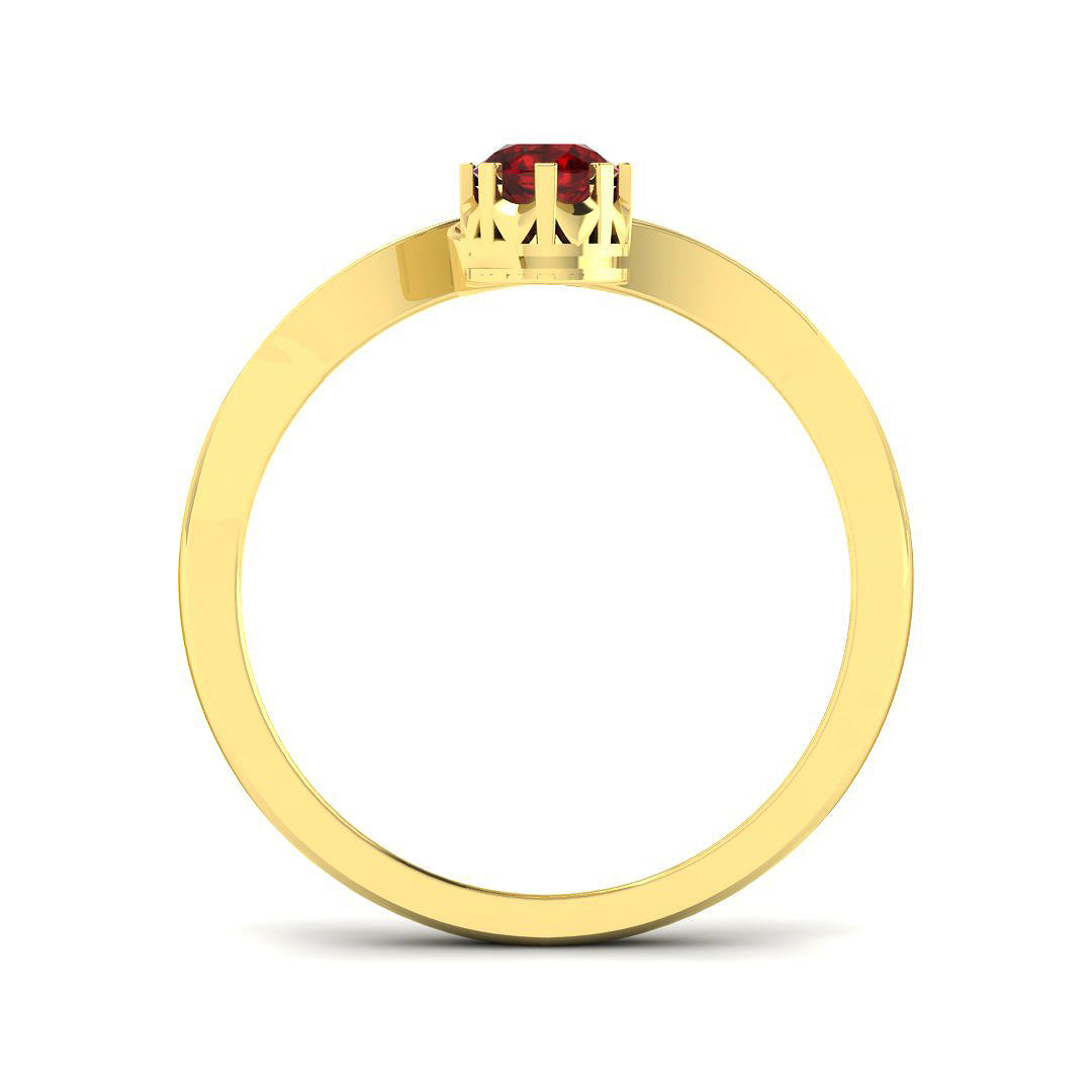 18ct Yellow Gold 0.74ct Ruby Ring