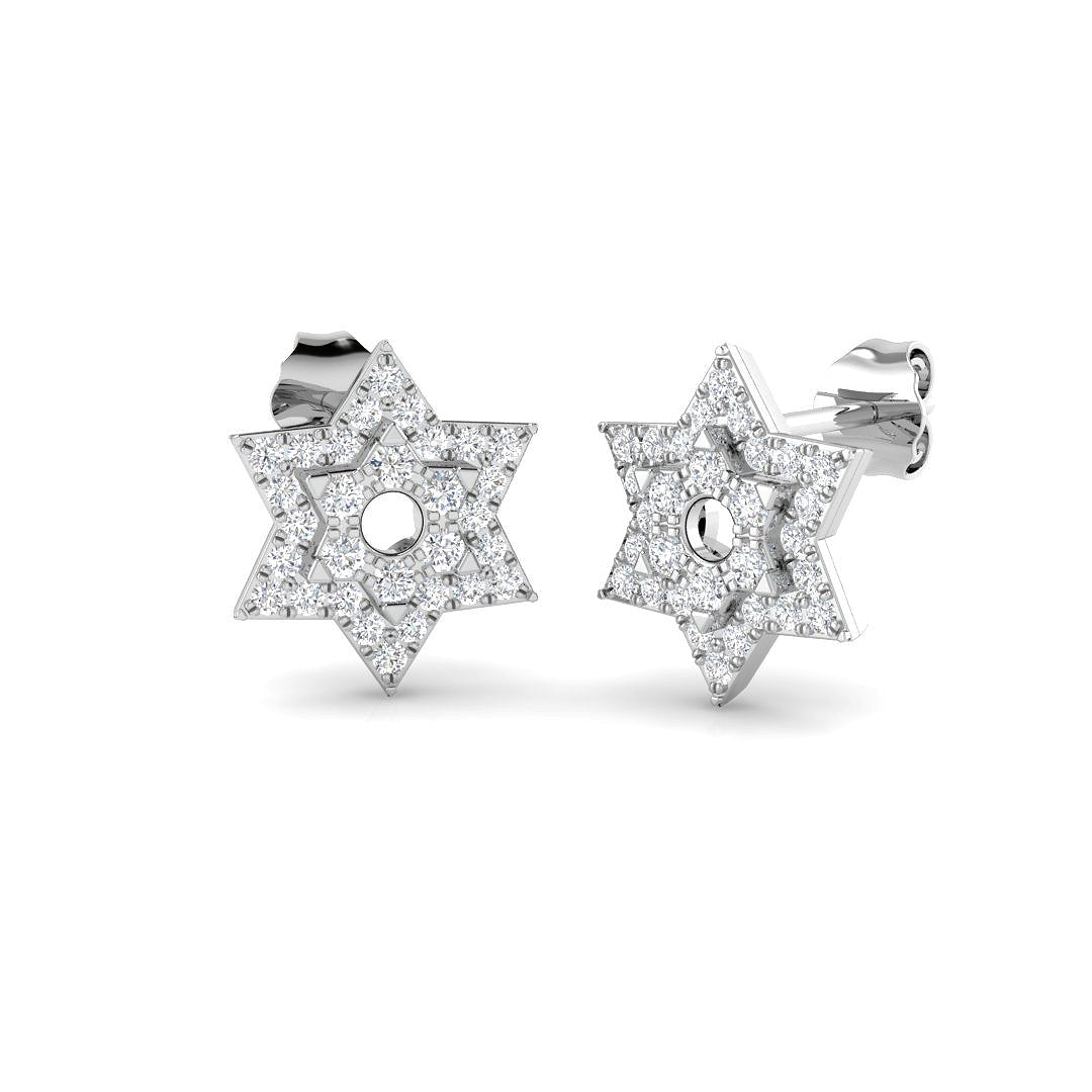 9ct White Gold 0.54ct G SI2 Diamond Earrings