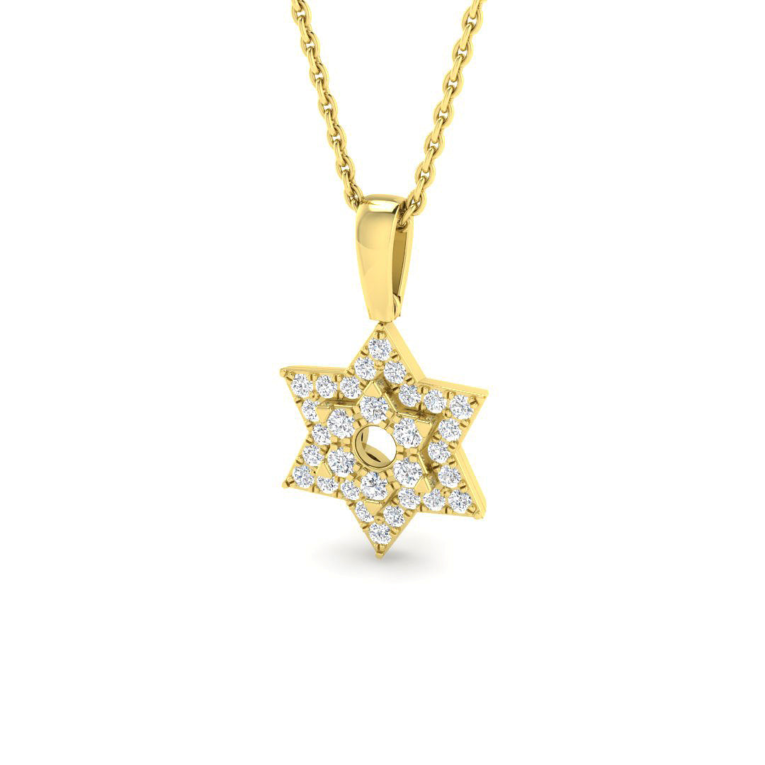 9ct Yellow Gold 0.27ct G SI2 Diamond Pendant