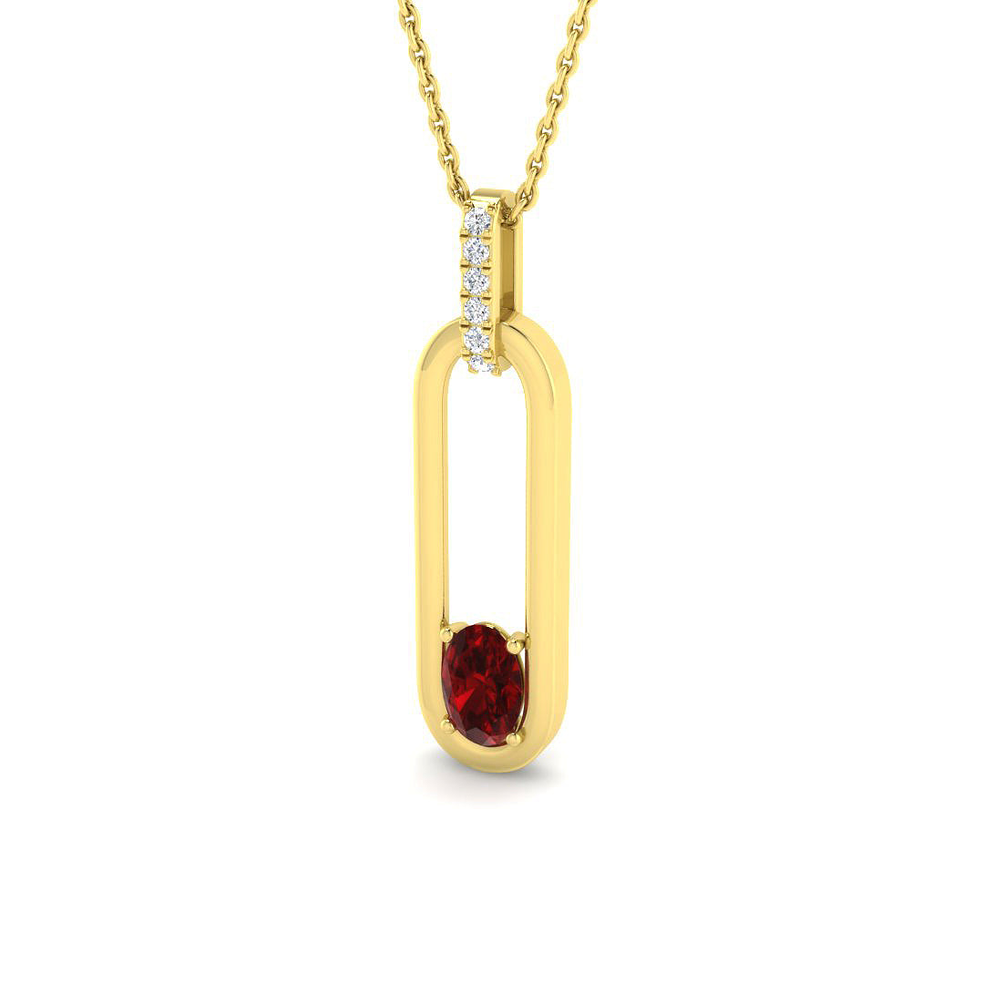 9ct Yellow Gold 0.64ct Ruby Pendant