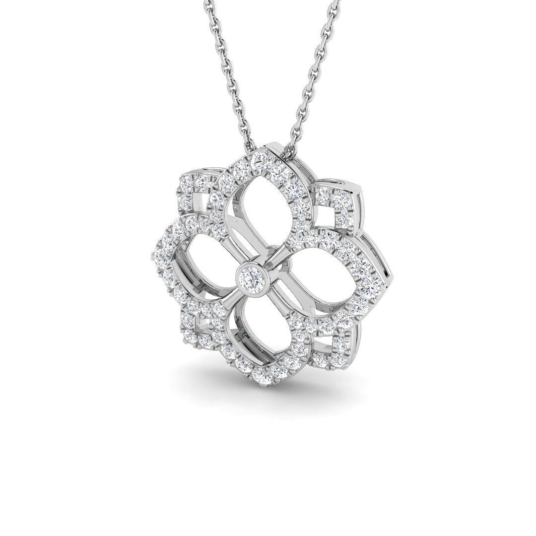 9ct White Gold 0.51ct G SI2 Diamond Pendant