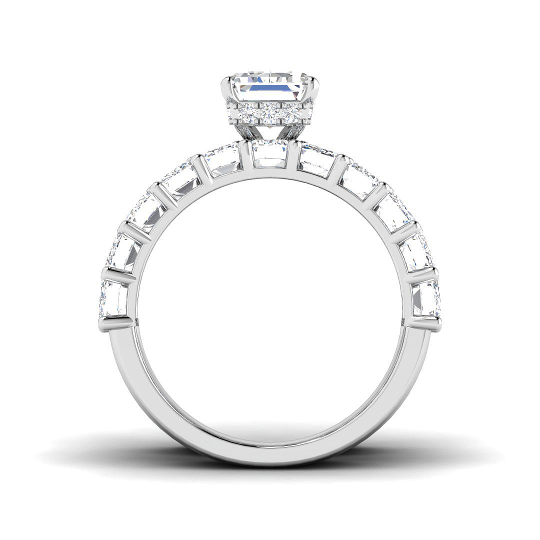 9ct White Gold 7.96ct E VS2 Laboratory Grown CVD Ring