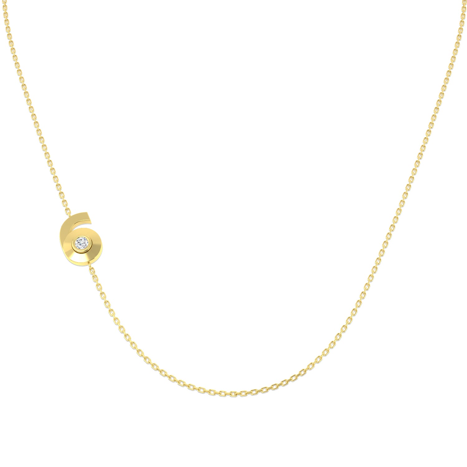 9ct Yellow Gold 0.07ct Laboratory Grown CVD Necklace