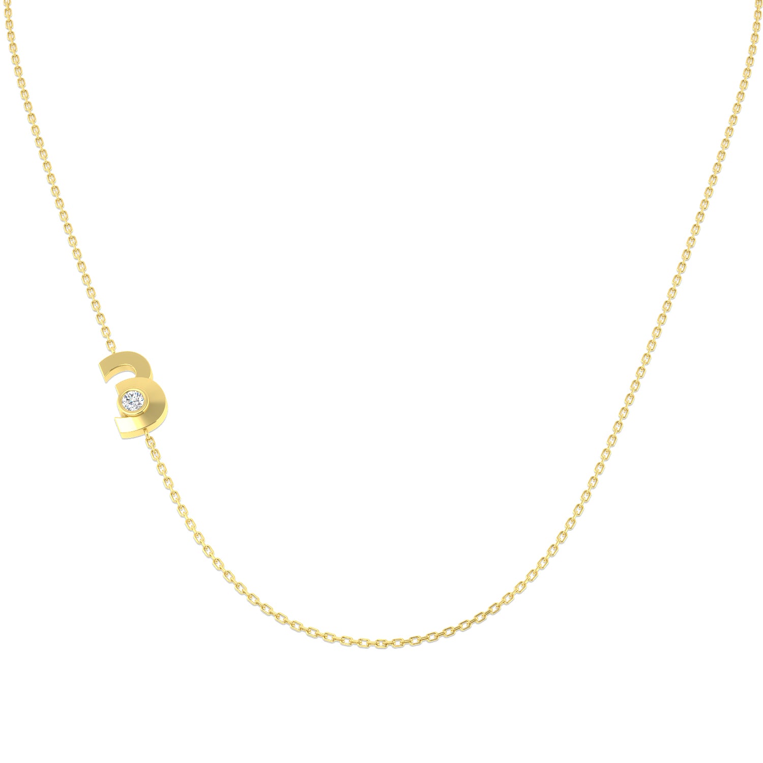 9ct Yellow Gold 0.07ct Laboratory Grown CVD Necklace