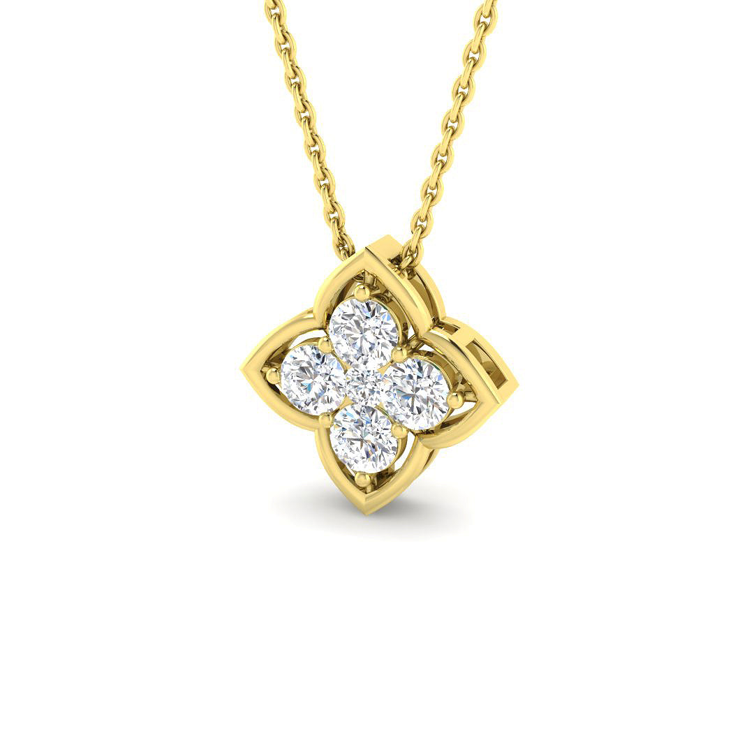 9ct Yellow Gold 0.51ct Laboratory Grown CVD Pendant