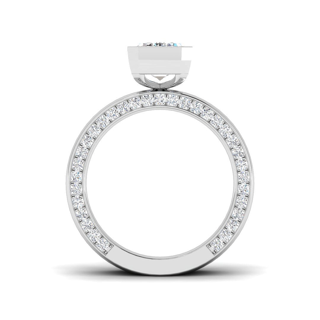 9ct White Gold 3.79ct E VS2 Laboratory Grown CVD Ring