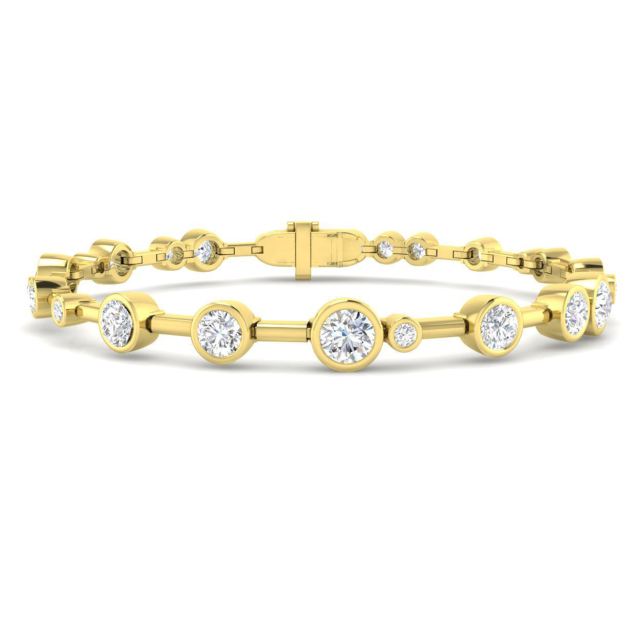 9ct Yellow Gold 5.16ct Laboratory Grown CVD Bracelet