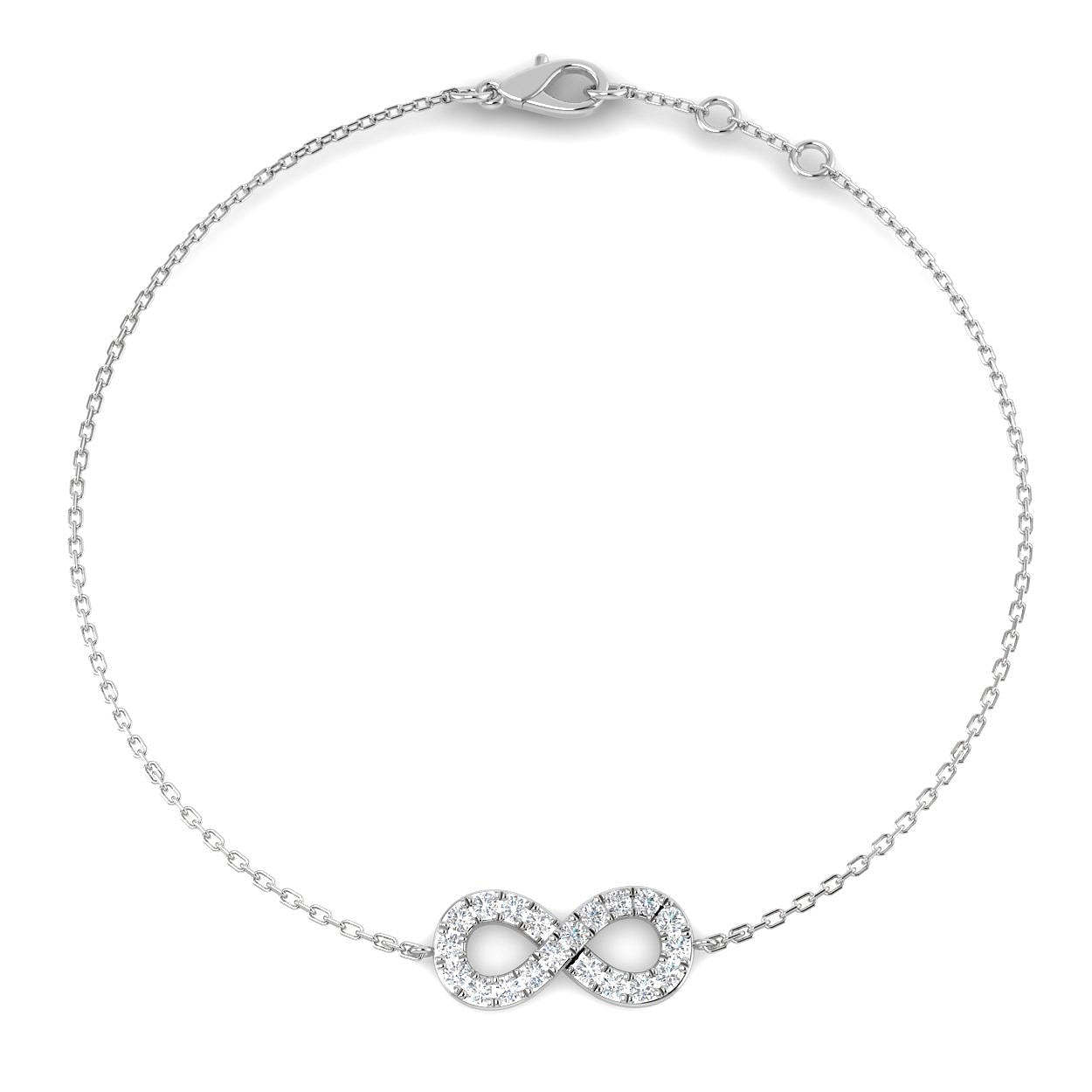 9ct White Gold 0.28ct Laboratory Grown CVD Bracelet