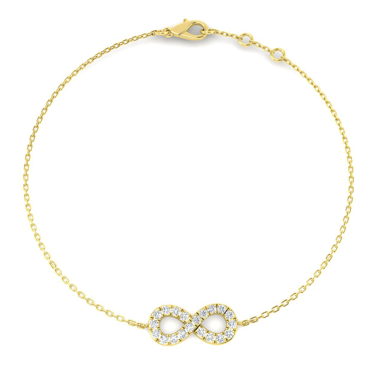 9ct Yellow Gold 0.28ct Laboratory Grown CVD Bracelet
