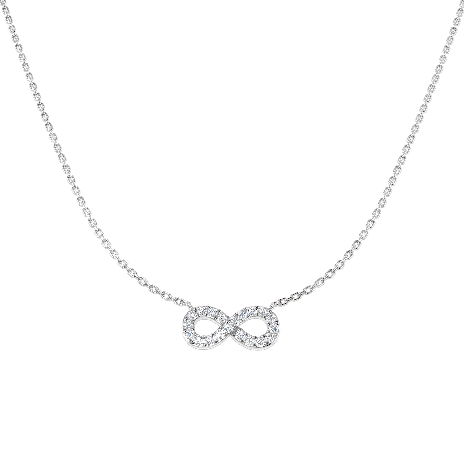 9ct White Gold 0.29ct Laboratory Grown CVD Necklace