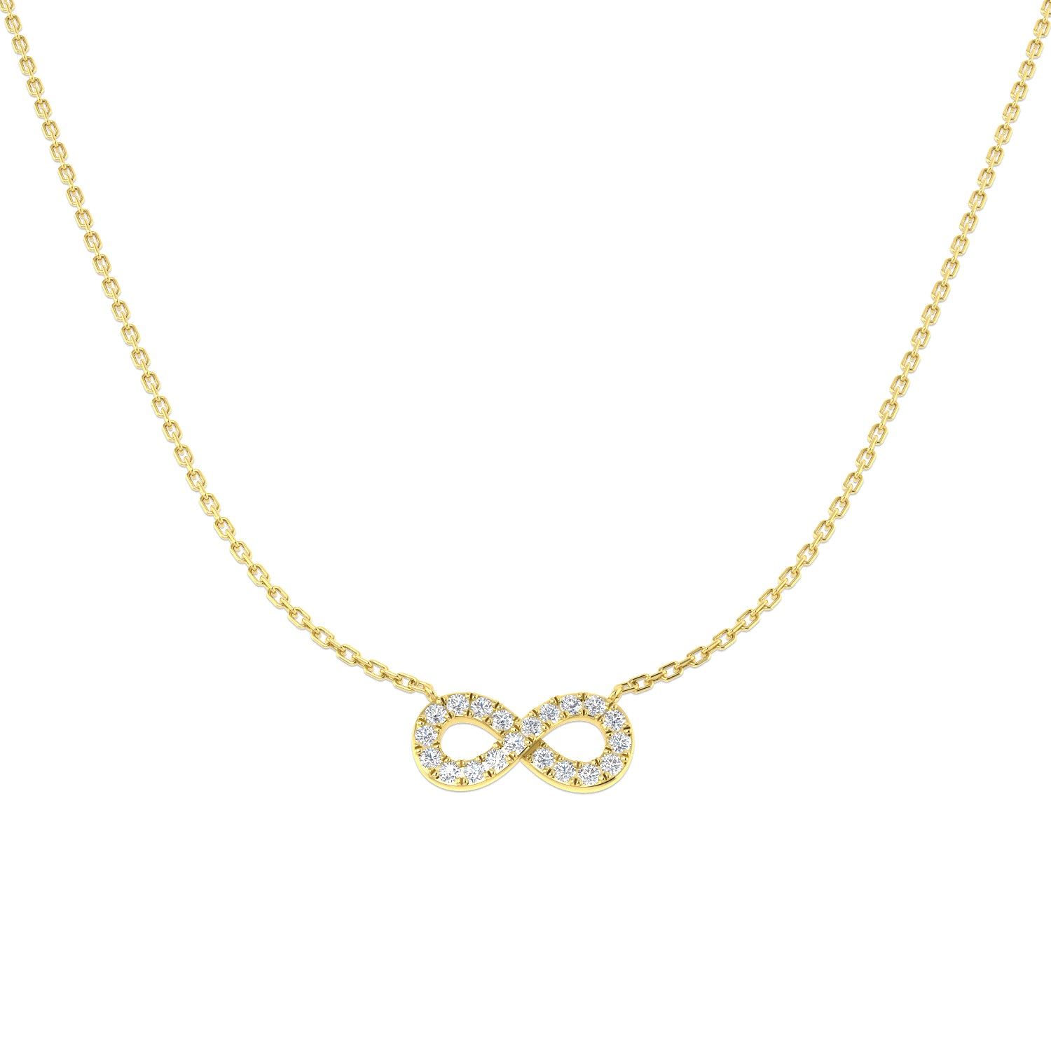 9ct Yellow Gold 0.29ct Laboratory Grown CVD Necklace