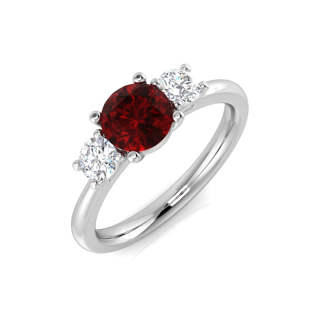 Platinum 1.05ct Ruby Ring