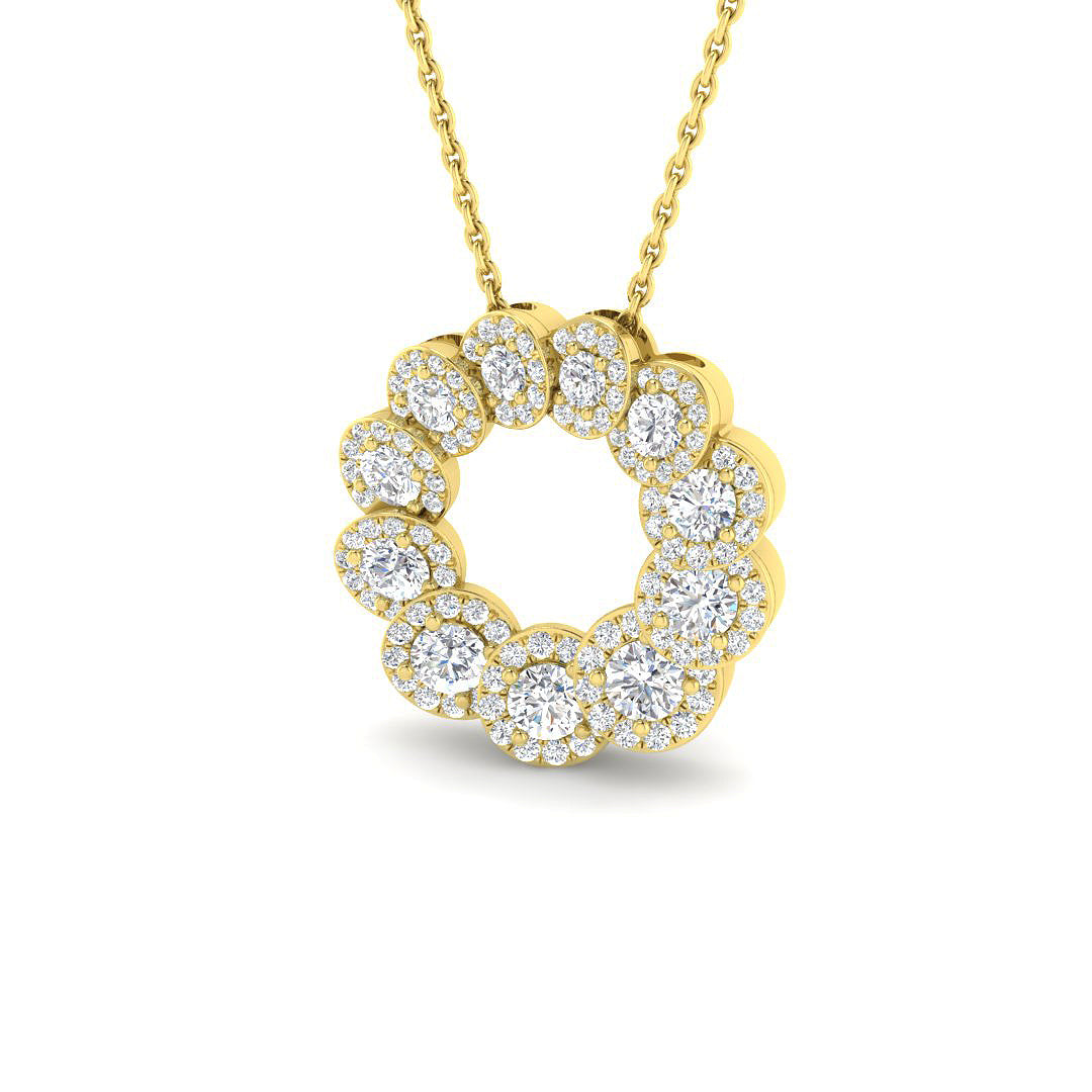 18ct Yellow Gold 1.00ct G SI2 Diamond Pendant
