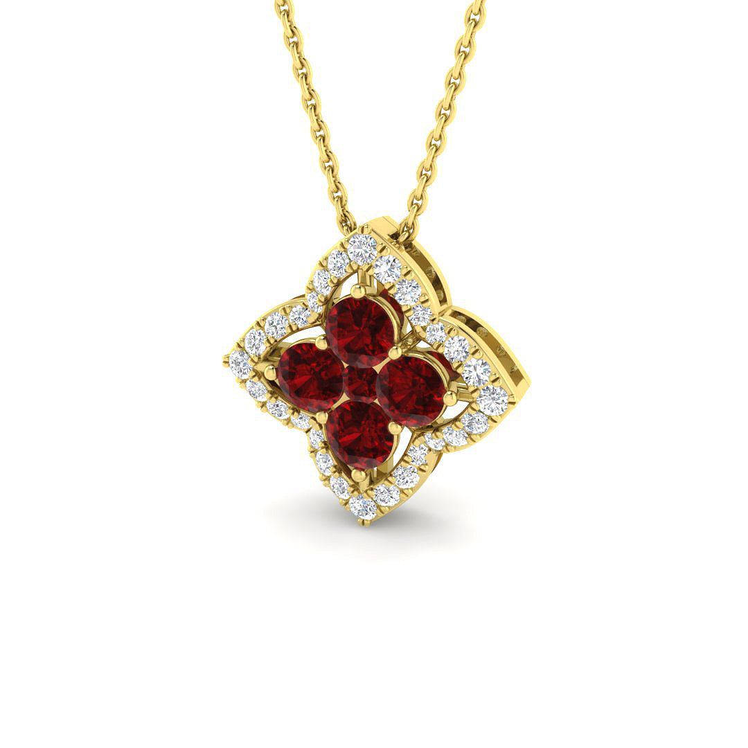 9ct Yellow Gold 1.13ct Ruby Pendant