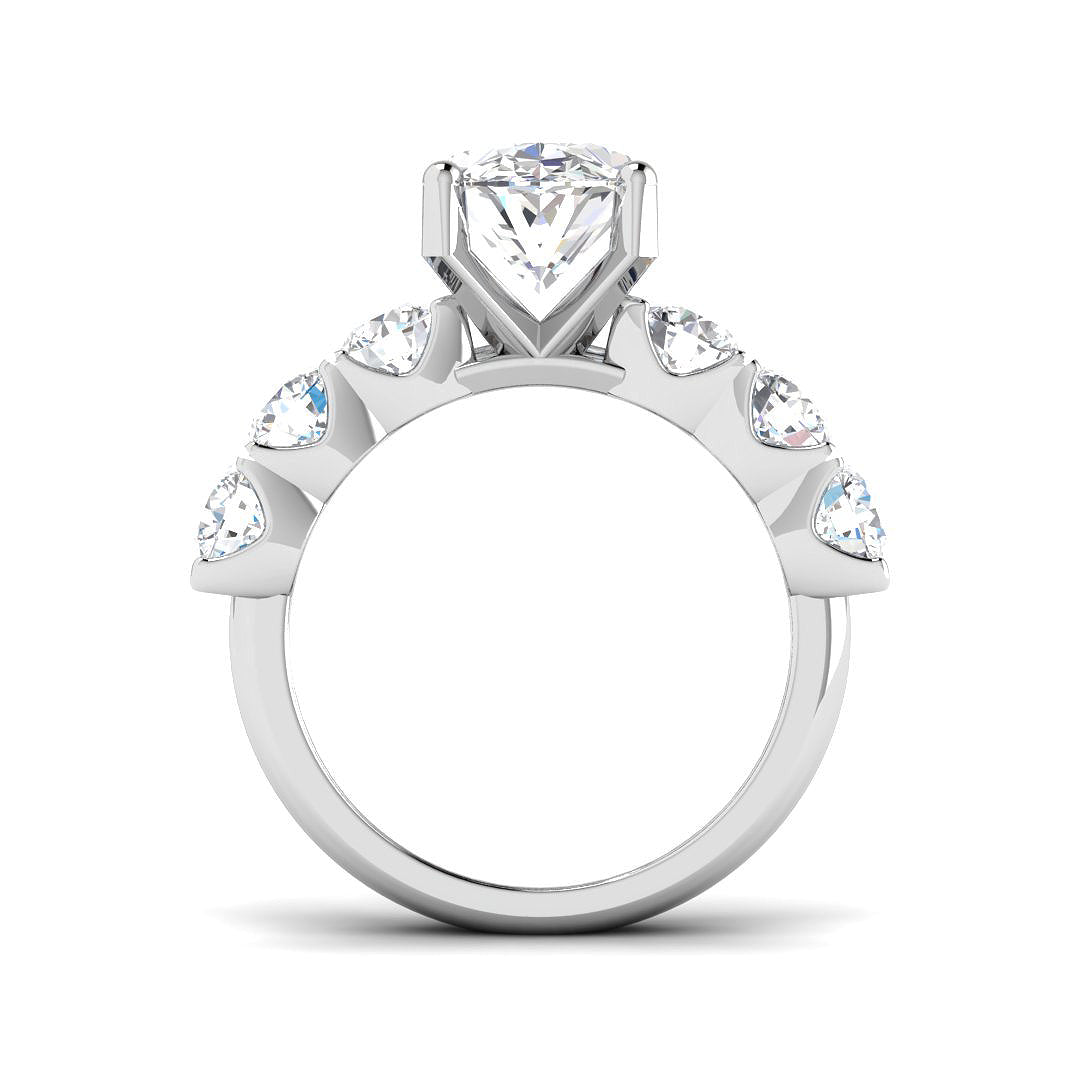 9ct White Gold 4.67ct E VS2 Laboratory Grown CVD Ring