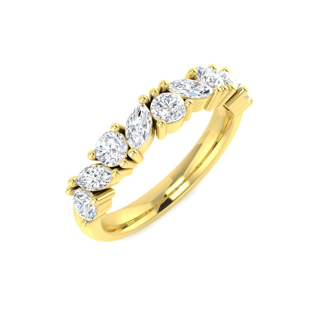 9ct Yellow Gold 0.87ct Laboratory Grown CVD Ring