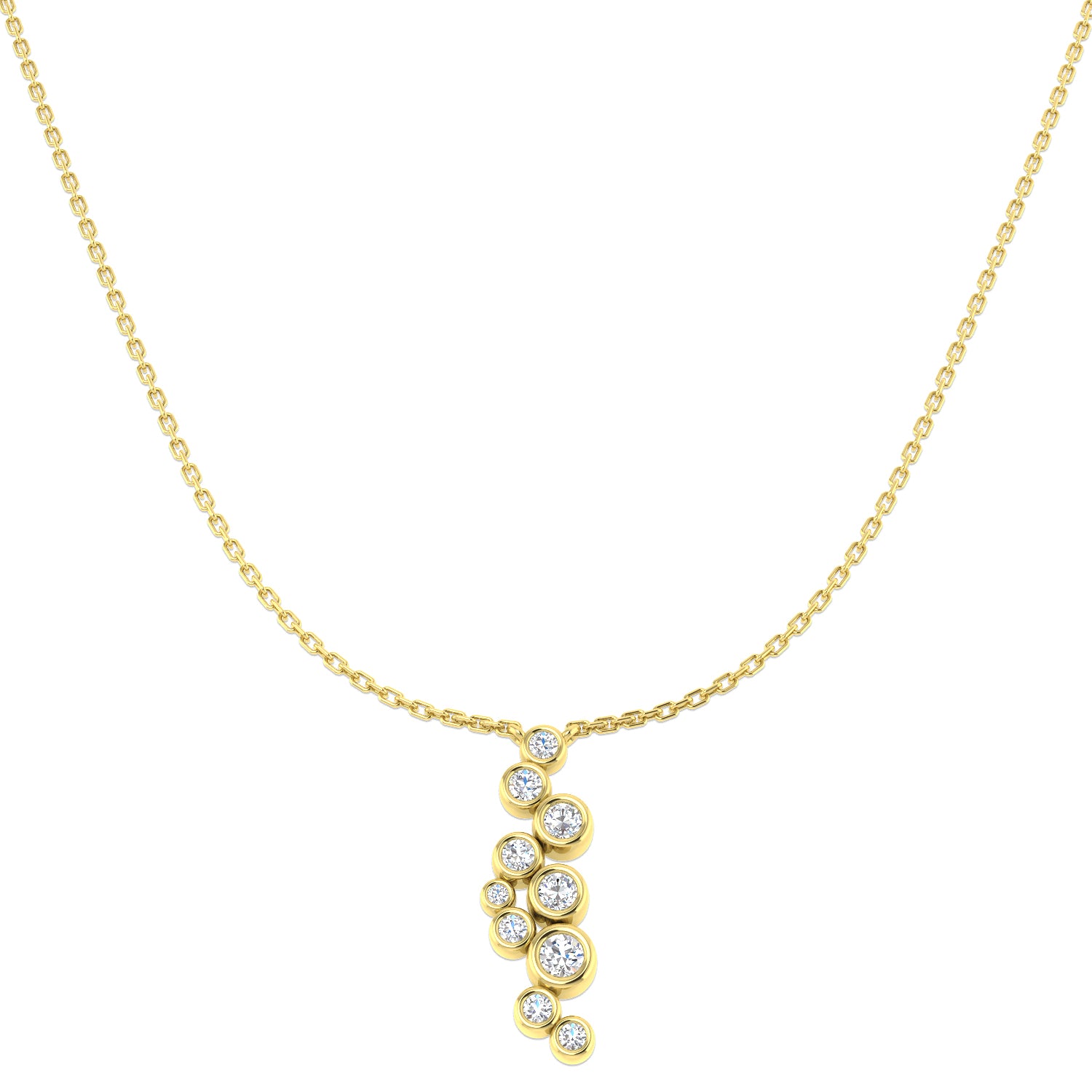 9ct Yellow Gold 0.43ct Laboratory Grown CVD Necklace