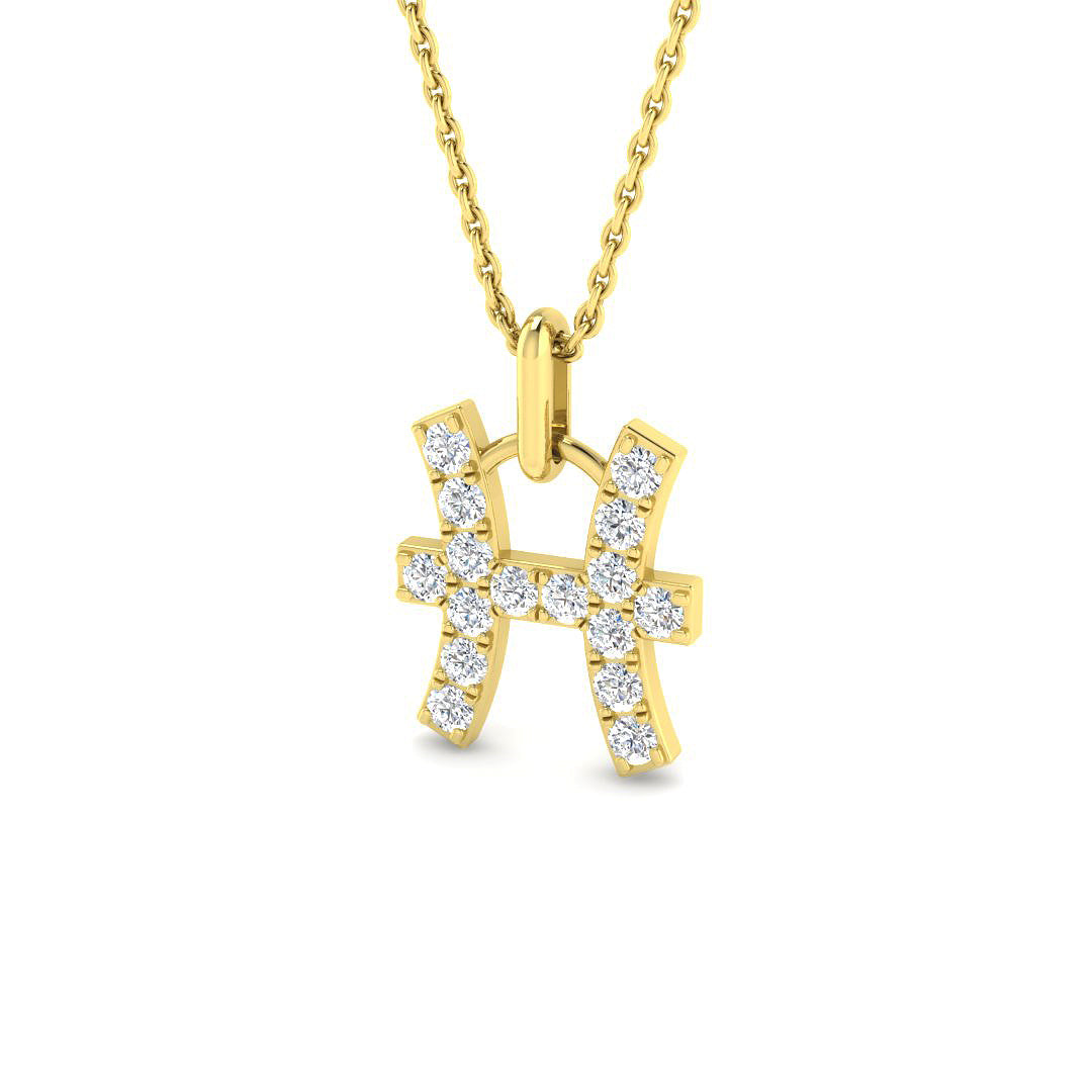 9ct Yellow Gold 0.34ct Laboratory Grown CVD Pendant