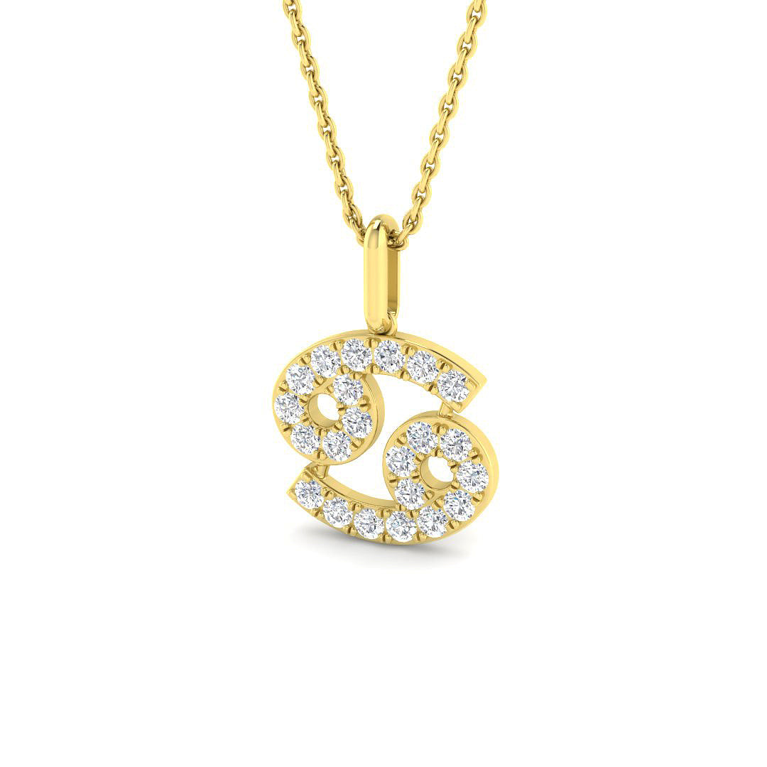 9ct Yellow Gold 0.42ct Laboratory Grown CVD Pendant