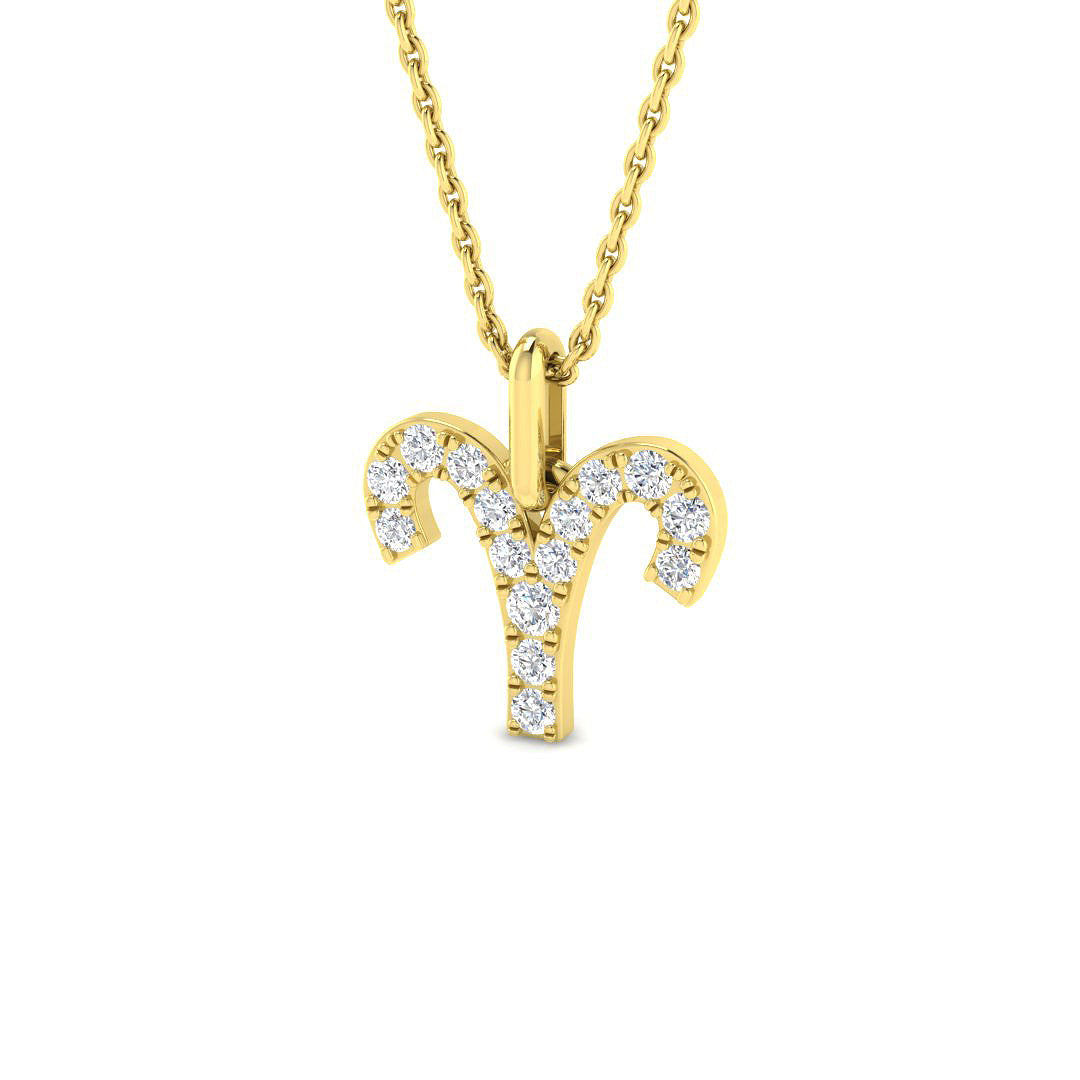 9ct Yellow Gold 0.24ct Laboratory Grown CVD Pendant