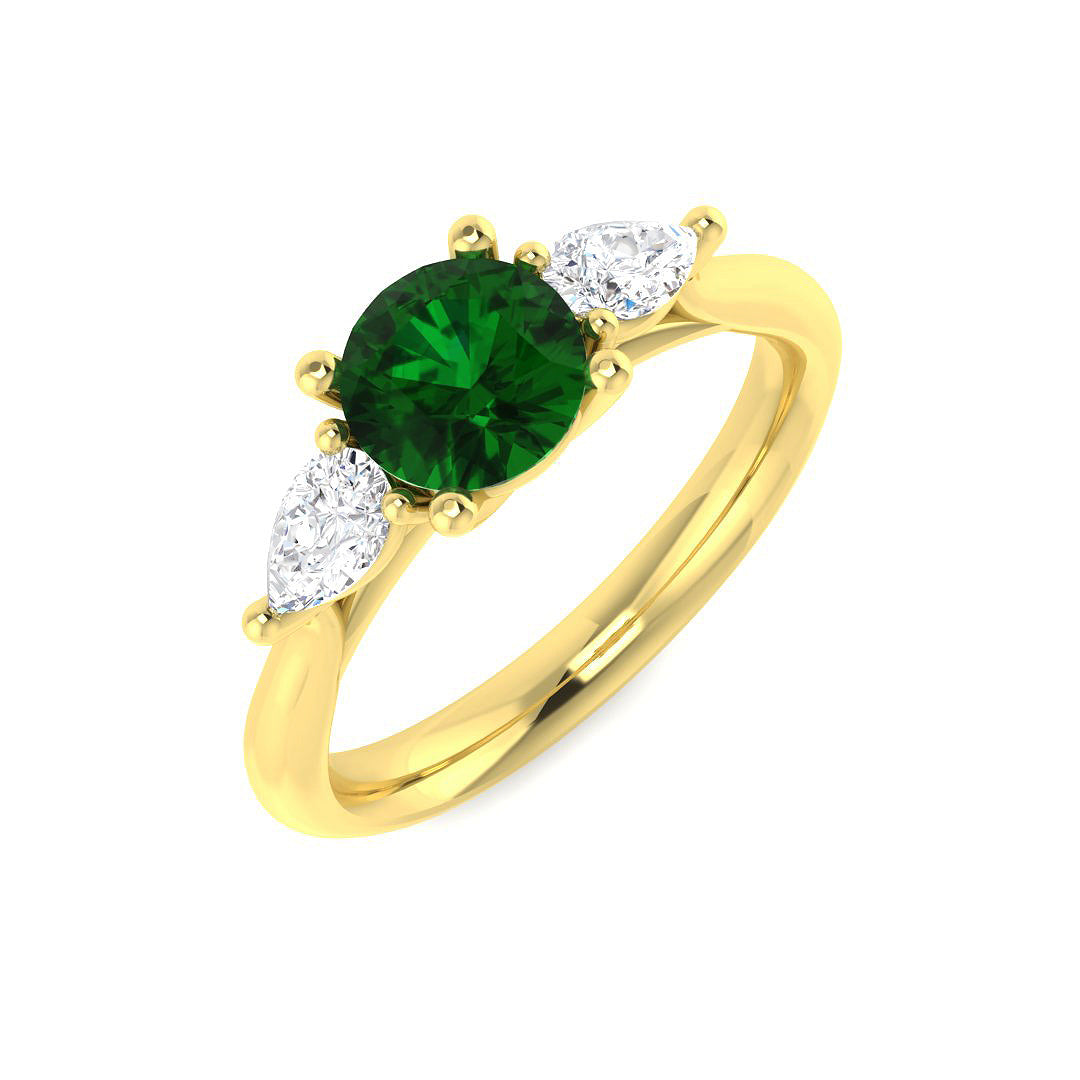 18ct Yellow Gold 1.25ct Emerald Ring