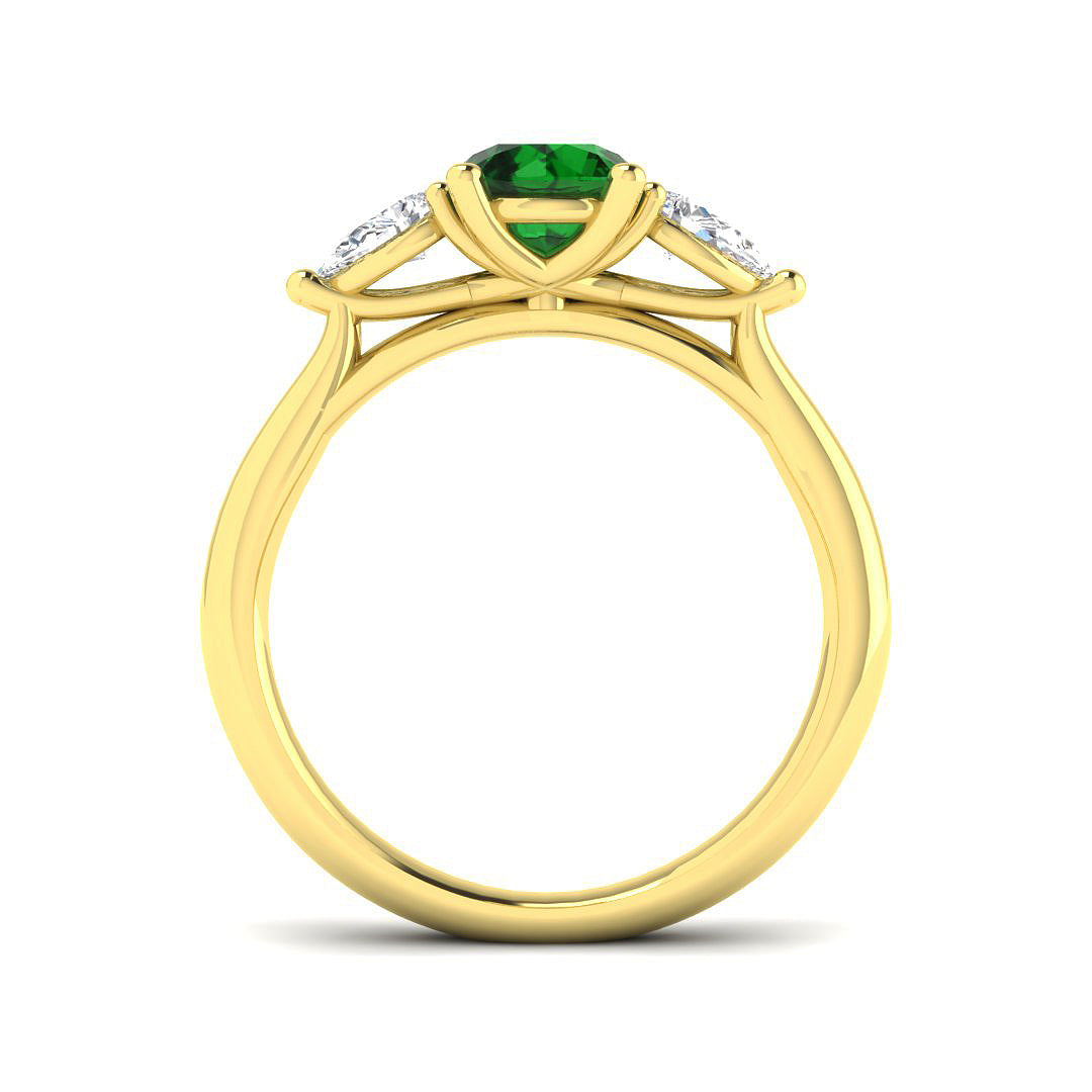 18ct Yellow Gold 1.25ct Emerald Ring