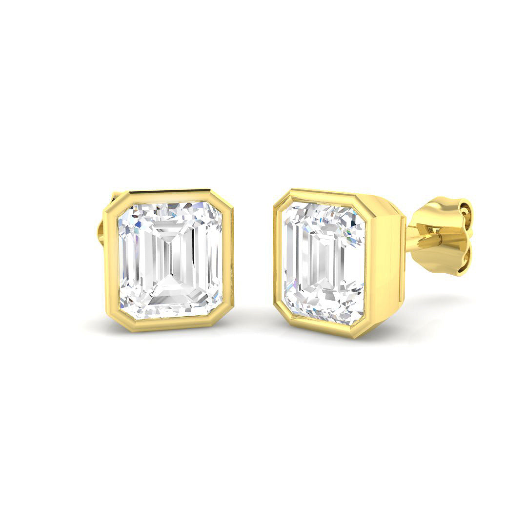 9ct Yellow Gold 3.01ct E VS1 Laboratory Grown CVD Earrings