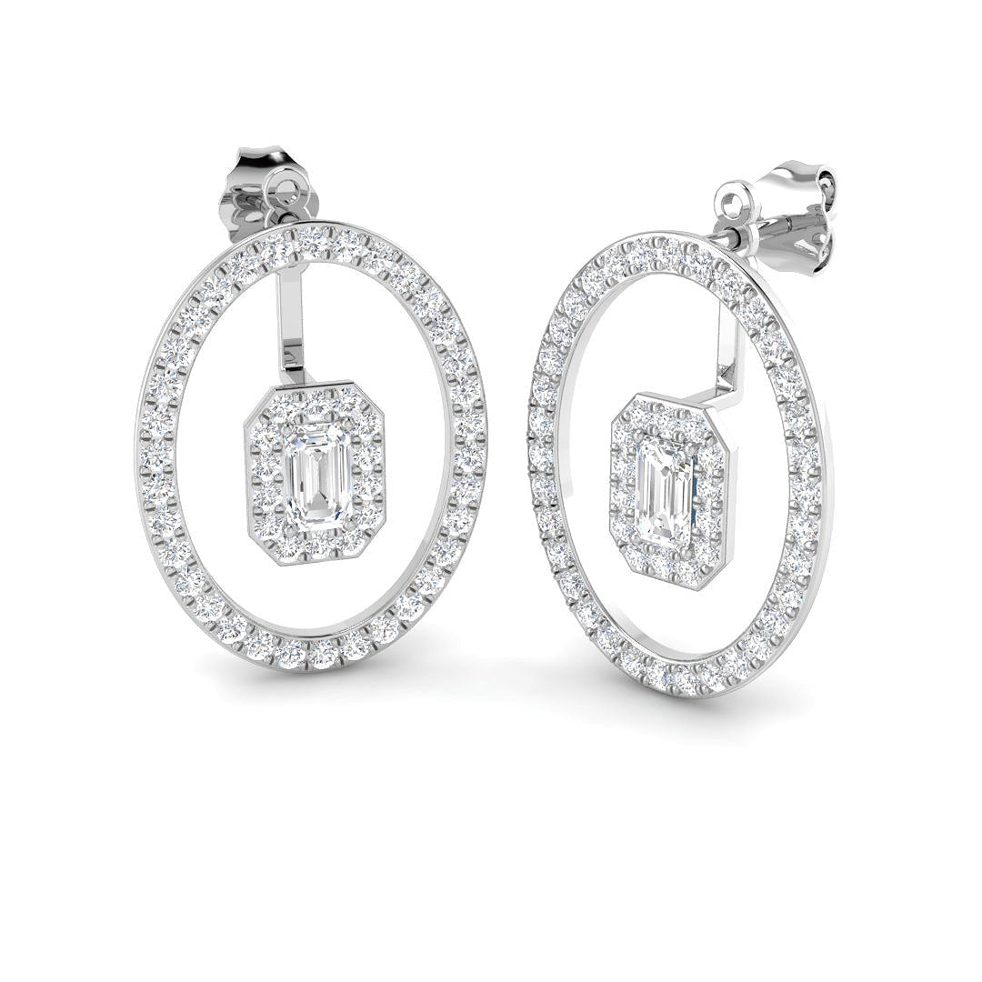 9ct White Gold 1.79ct Laboratory Grown CVD Earrings