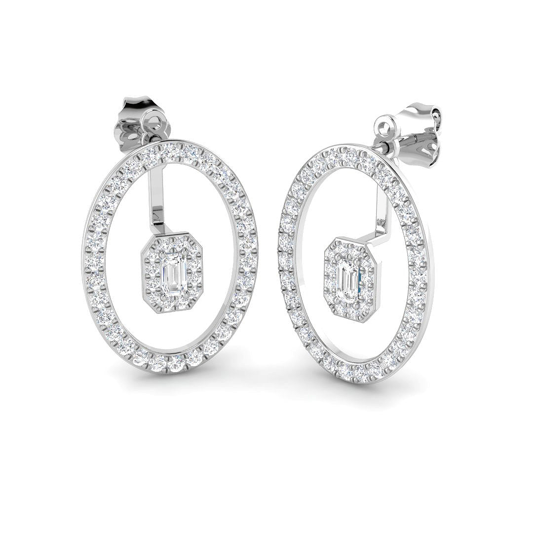 9ct White Gold 1.70ct Laboratory Grown CVD Earrings