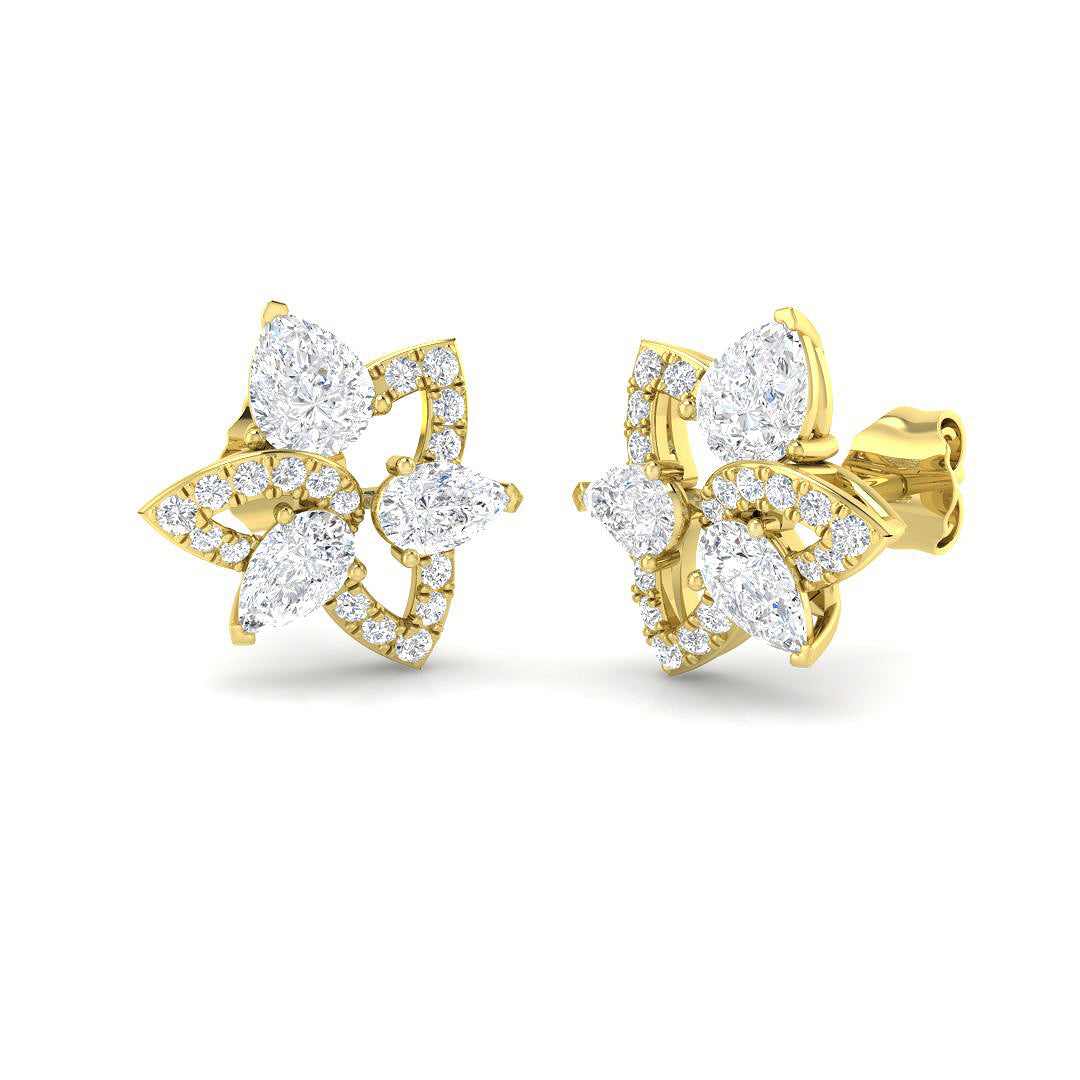 9ct Yellow Gold 1.49ct Laboratory Grown CVD Earrings