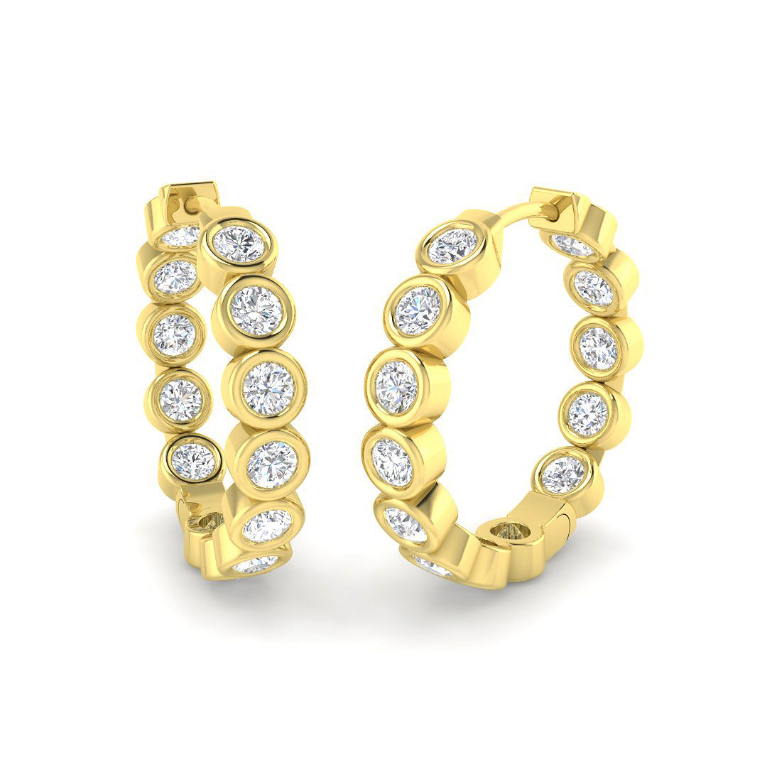 9ct Yellow Gold 1.42ct Laboratory Grown CVD Earrings