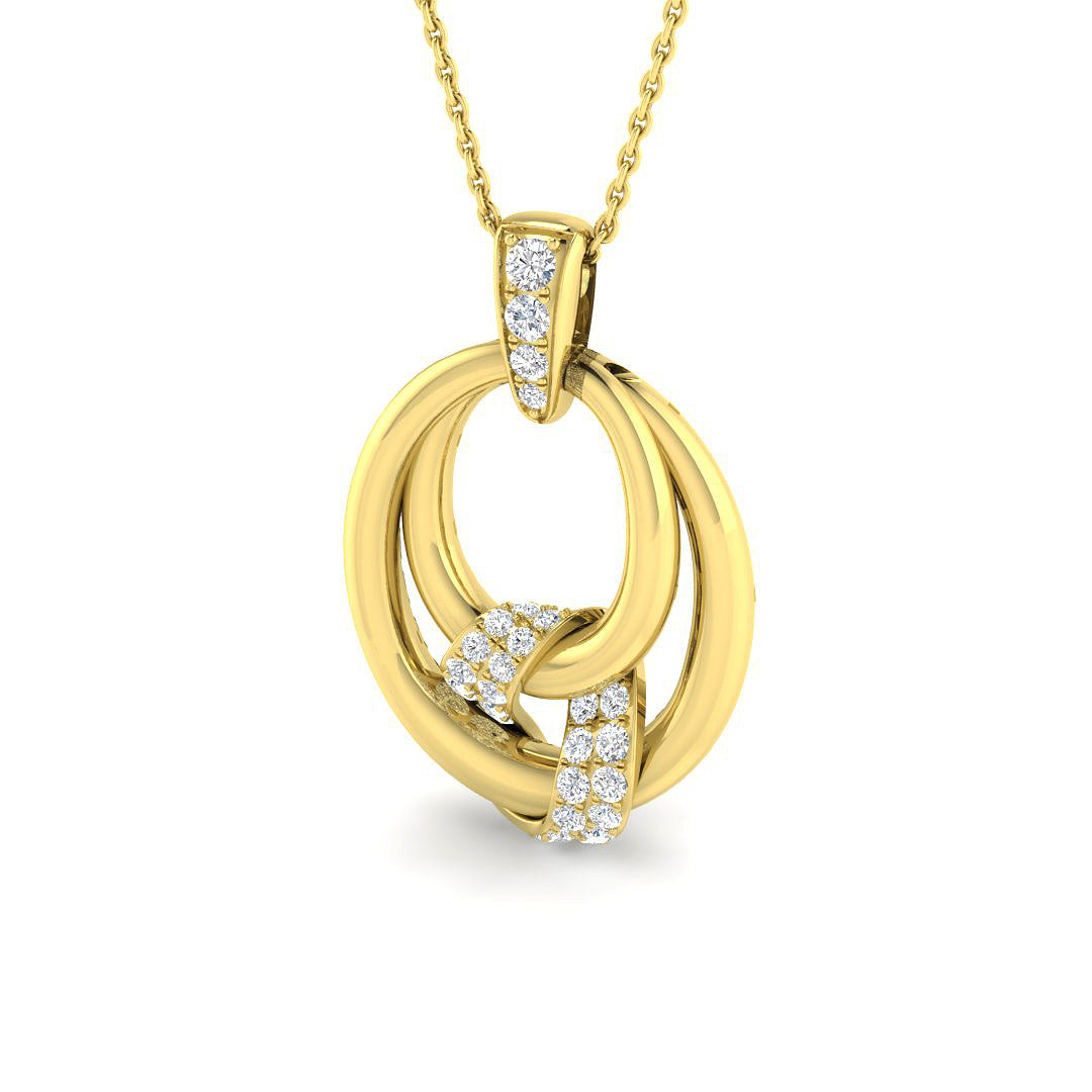 9ct Yellow Gold 0.47ct Laboratory Grown CVD Pendant