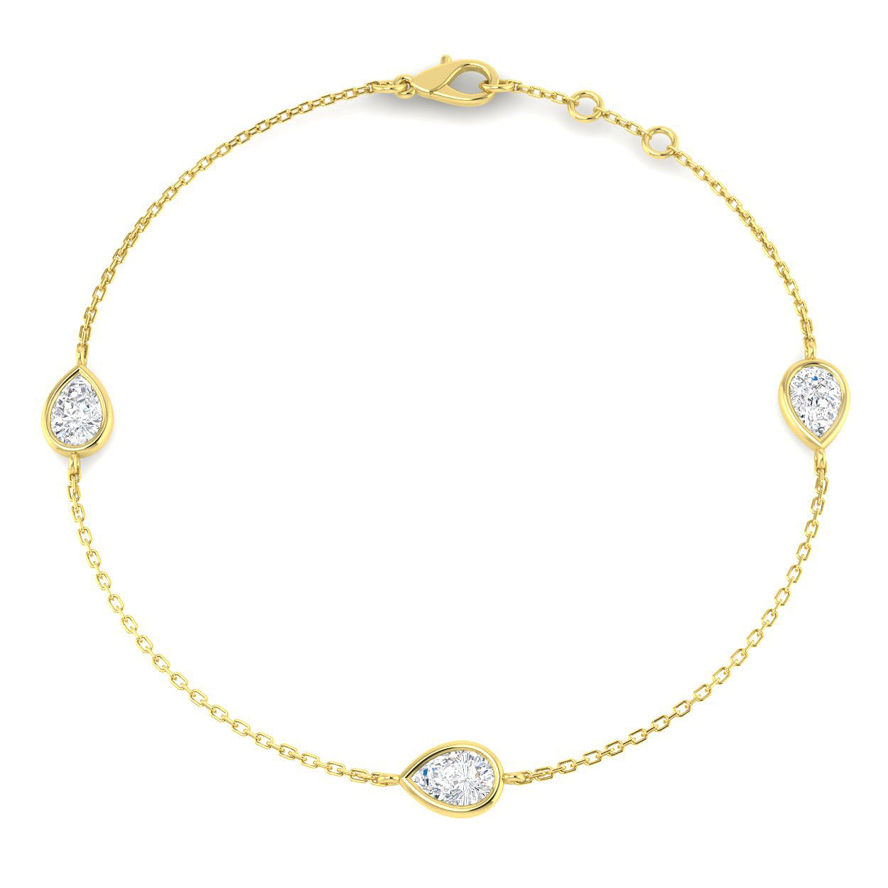 9ct Yellow Gold 1.13ct Laboratory Grown CVD Bracelet