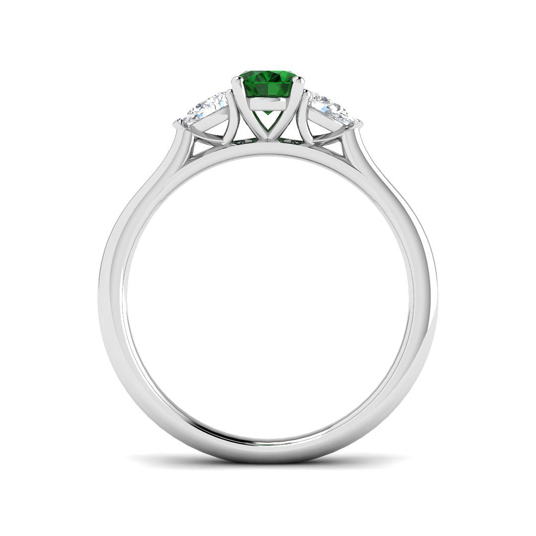 Platinum 0.56ct Emerald Ring
