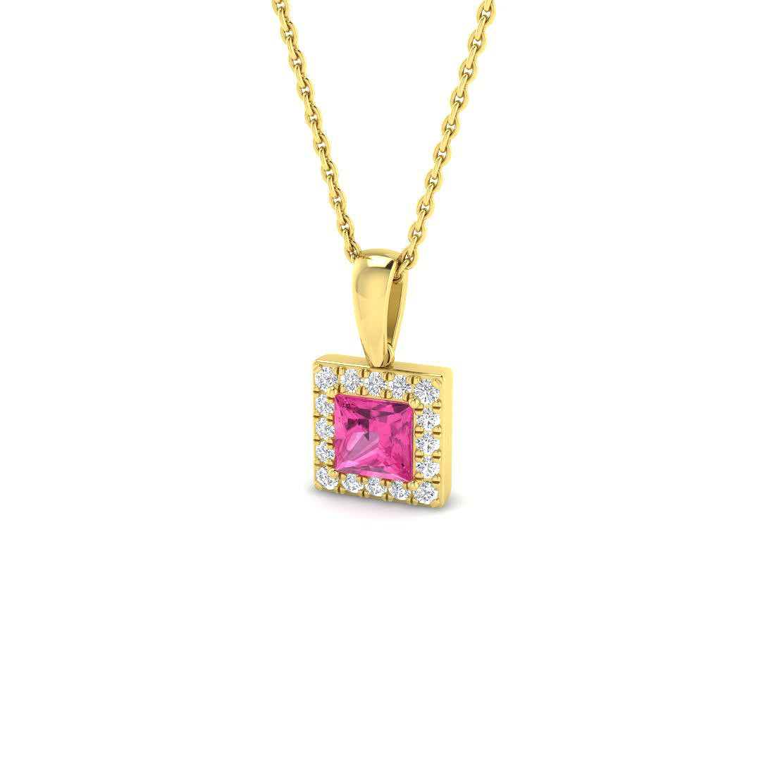 9ct Yellow Gold 0.57ct Pink Sapphire Pendant