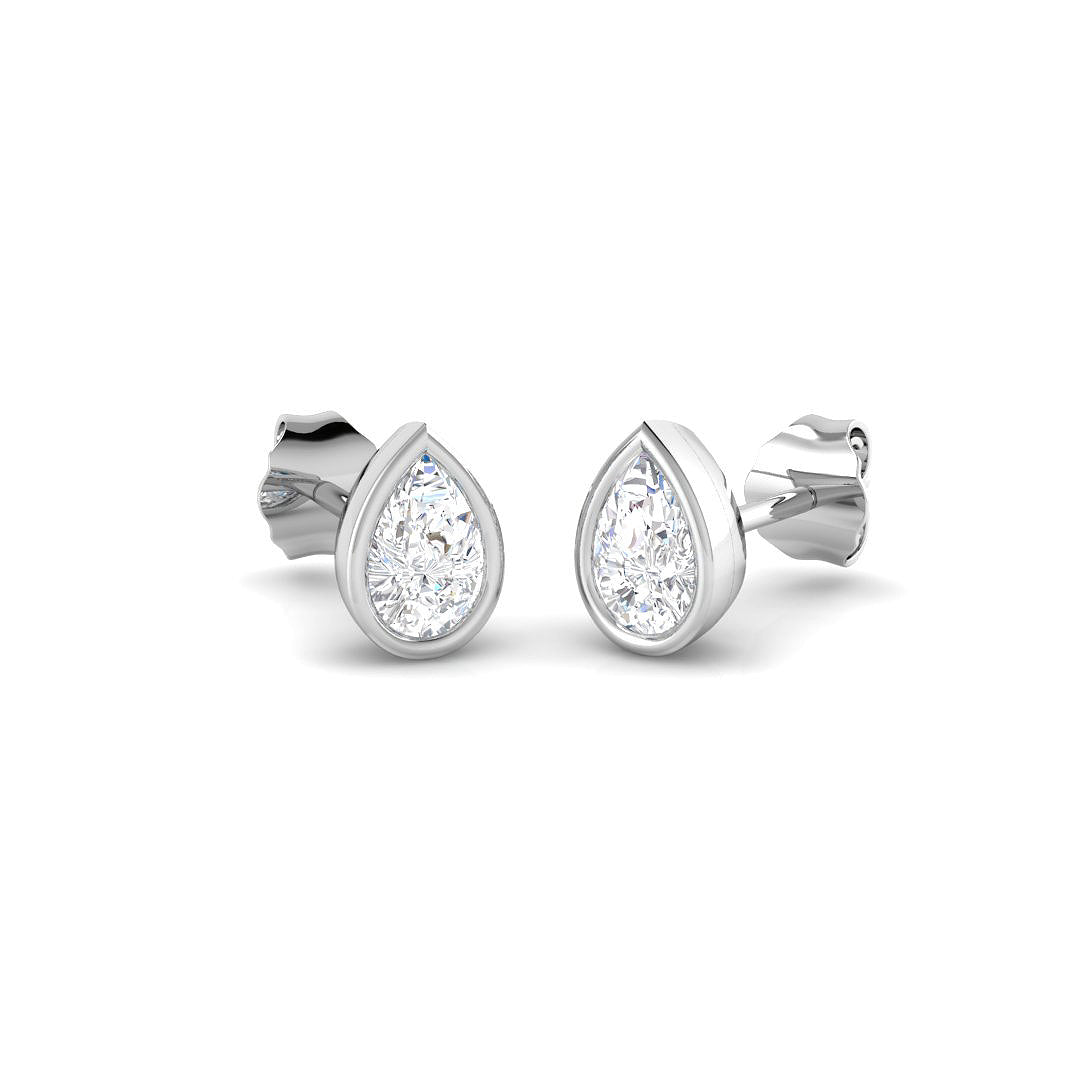 9ct White Gold 0.73ct Laboratory Grown CVD Earrings