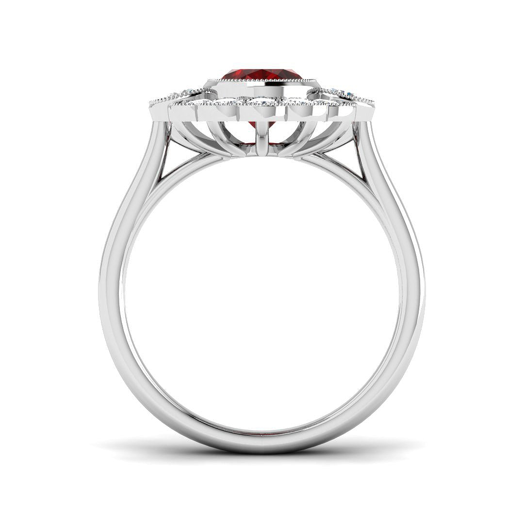 Platinum 2.29ct Ruby Ring