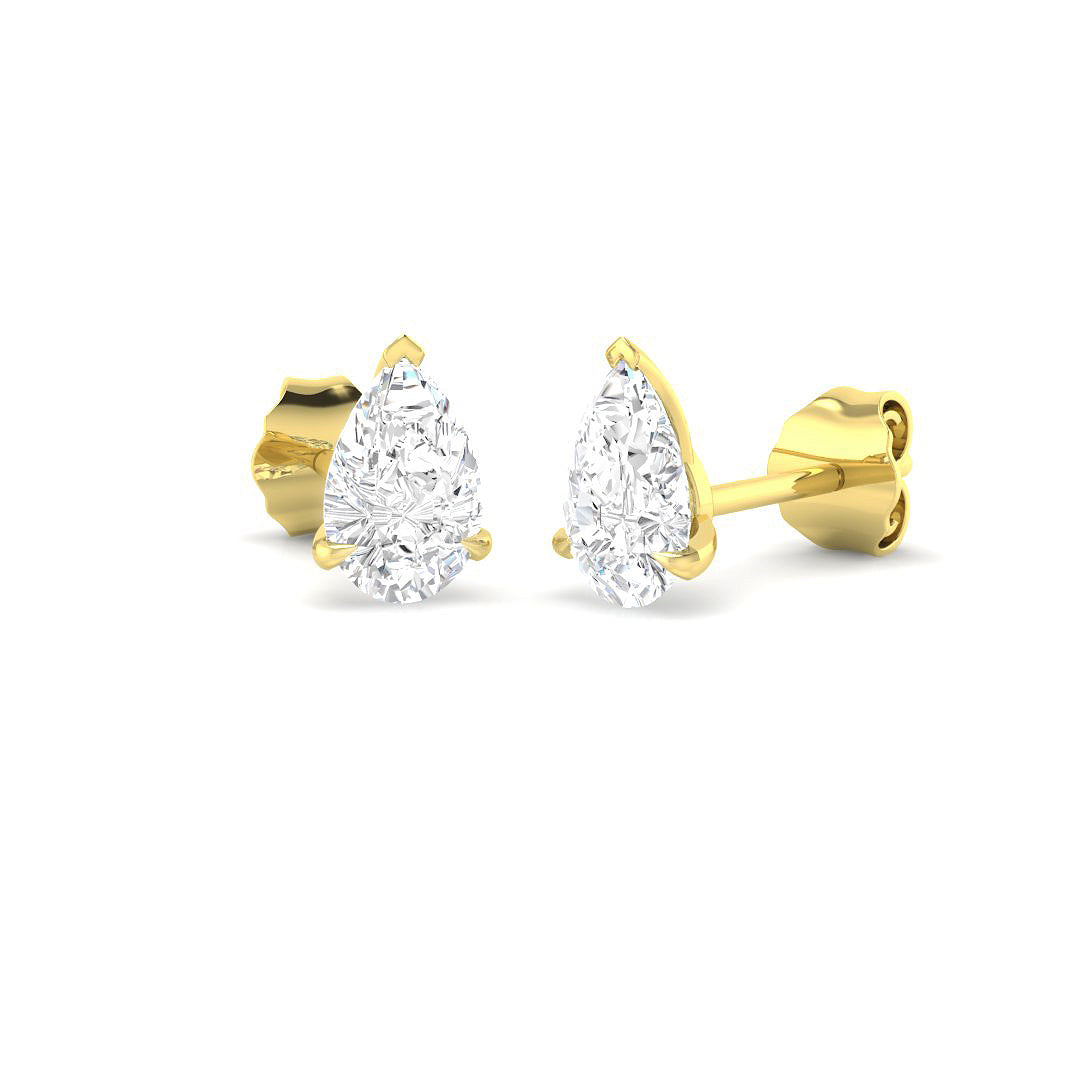 9ct Yellow Gold 1.06ct Laboratory Grown CVD Earrings