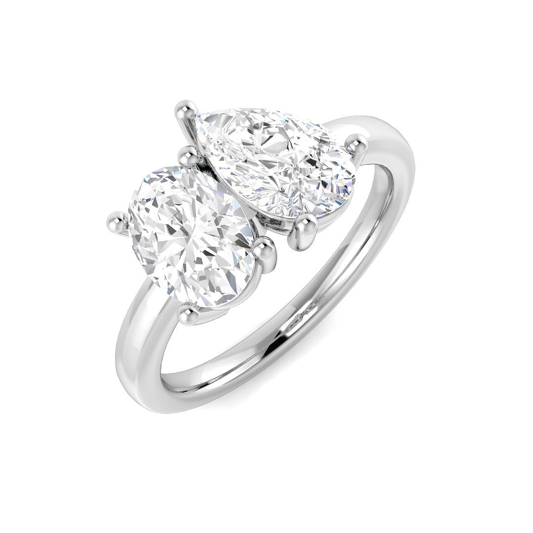 9ct White Gold 2.07ct E VS2 Laboratory Grown CVD Ring