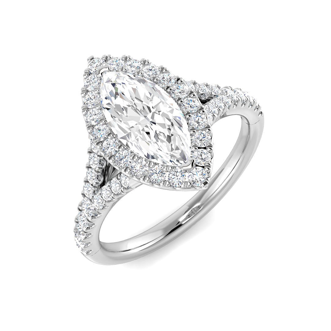 9ct White Gold 1.52ct E VS2 Laboratory Grown CVD Ring