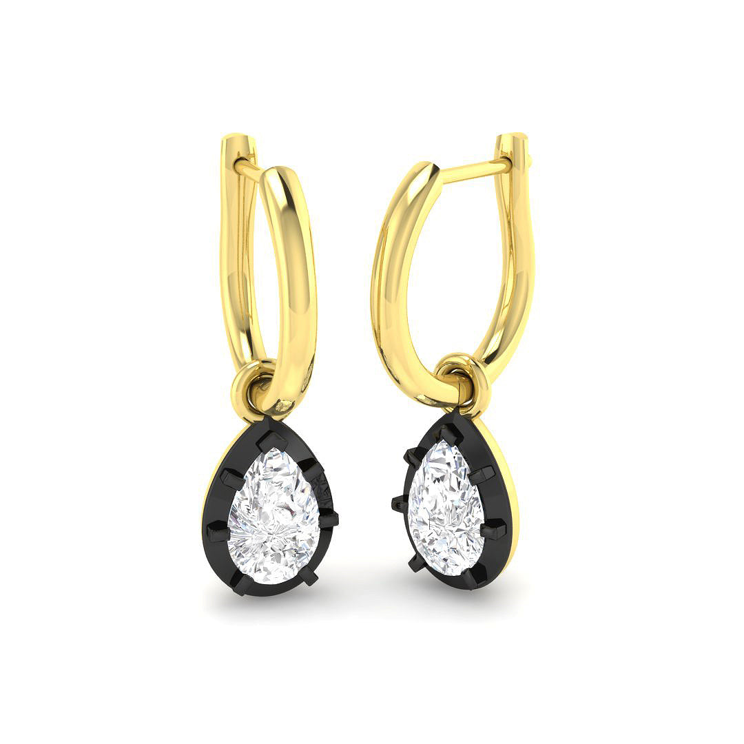 9ct Yellow Gold 1.11ct Laboratory Grown CVD Earrings