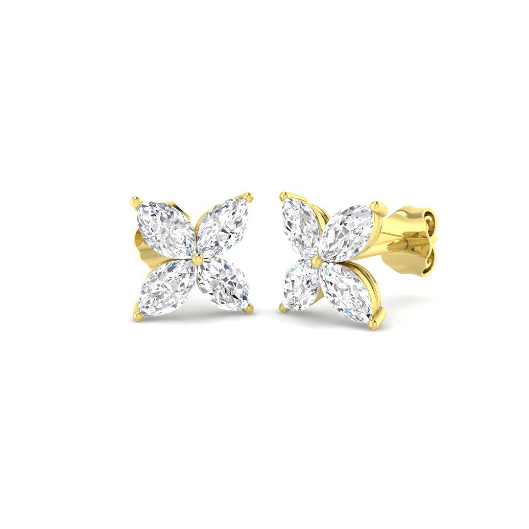 9ct Yellow Gold 1.43ct G SI1 Diamond Earrings