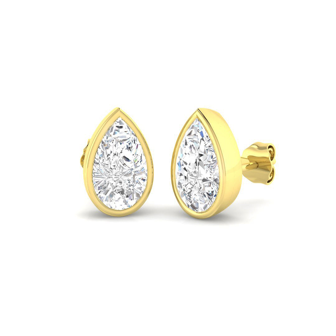 9ct Yellow Gold 3.03ct E VS2 Laboratory Grown CVD Earrings