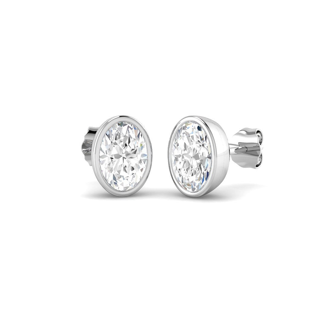 9ct White Gold 2.00ct D VS1 Laboratory Grown CVD Earrings