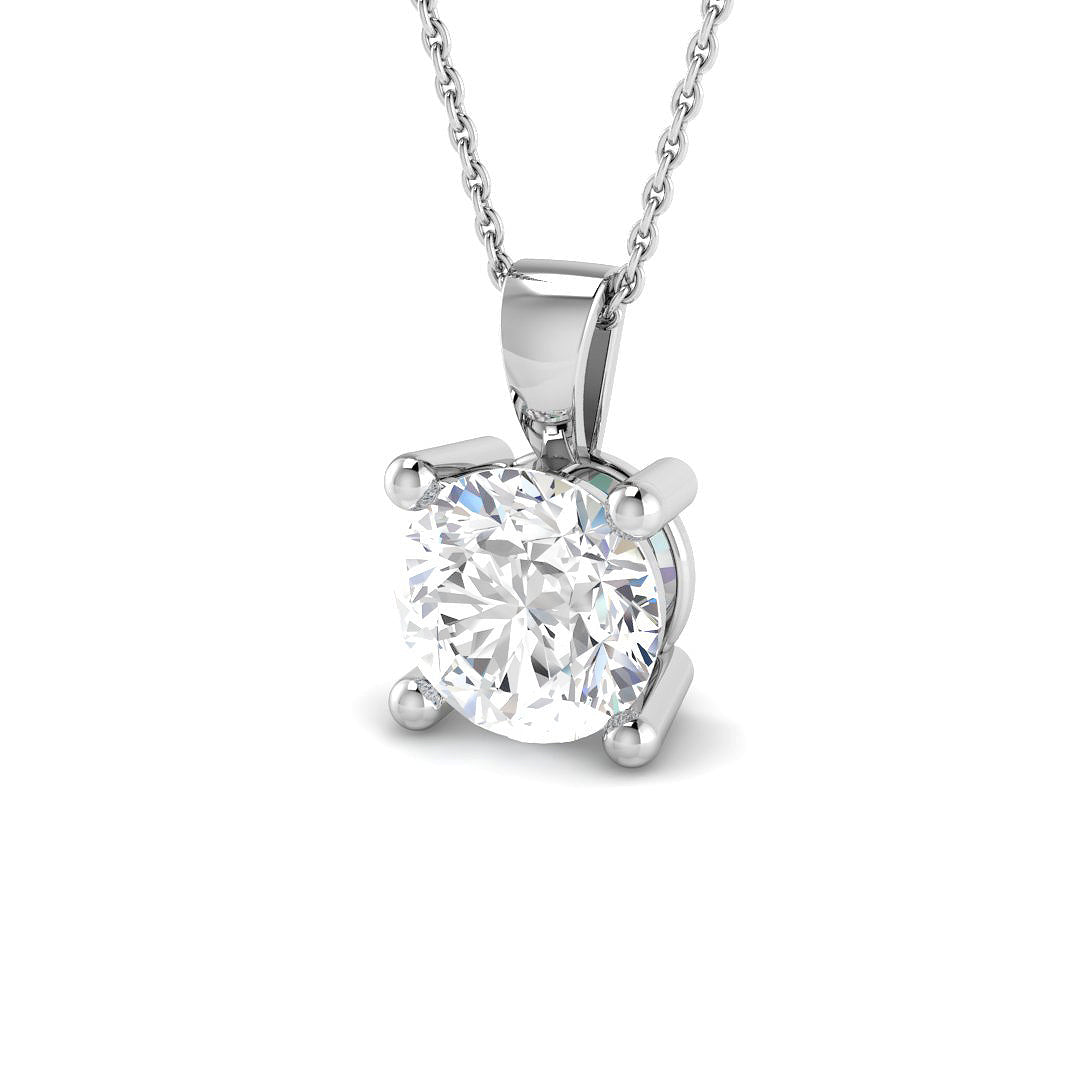 9ct White Gold 3.00ct E VS2 Laboratory Grown CVD Pendant