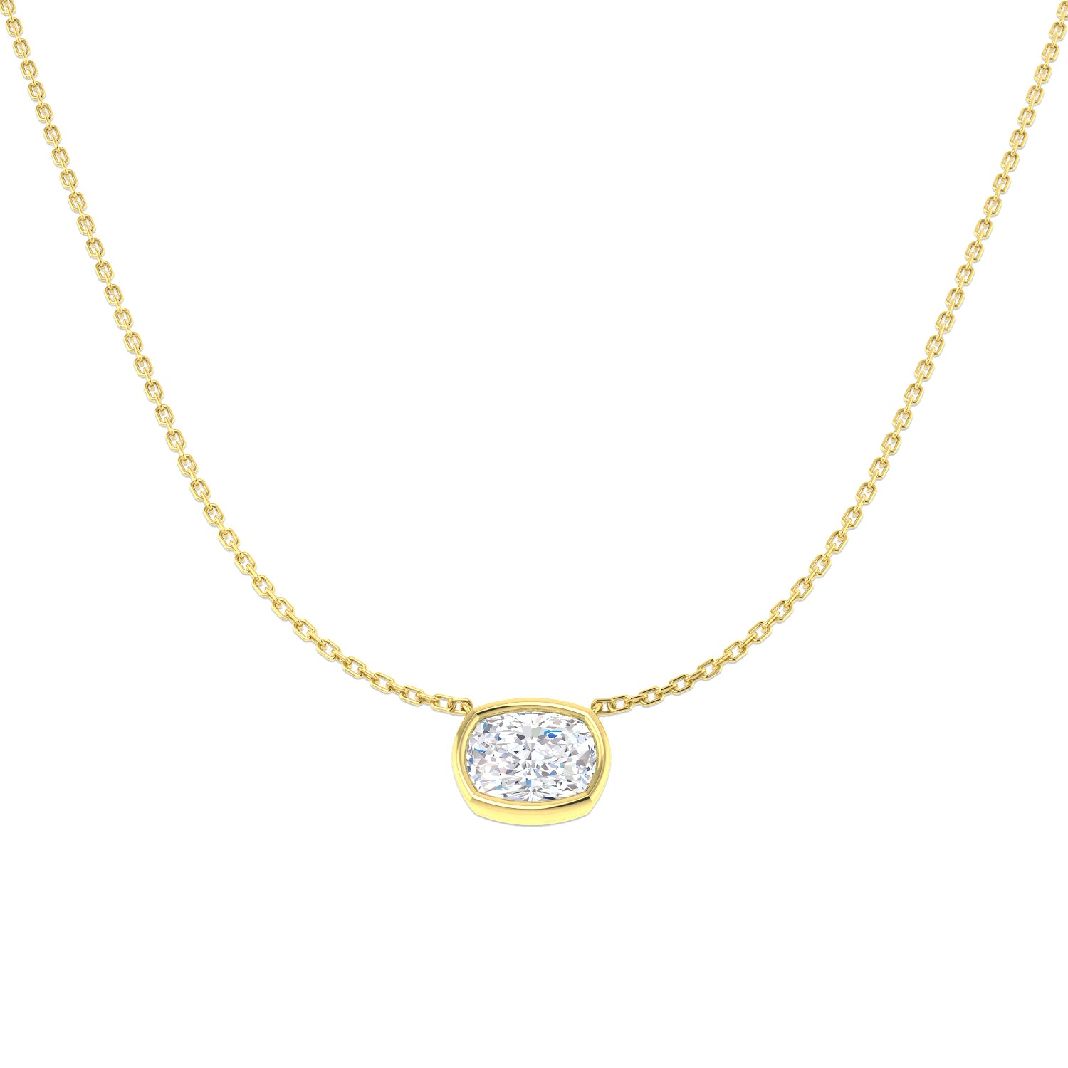 9ct Yellow Gold 2.01ct E VS2 Laboratory Grown CVD Necklace