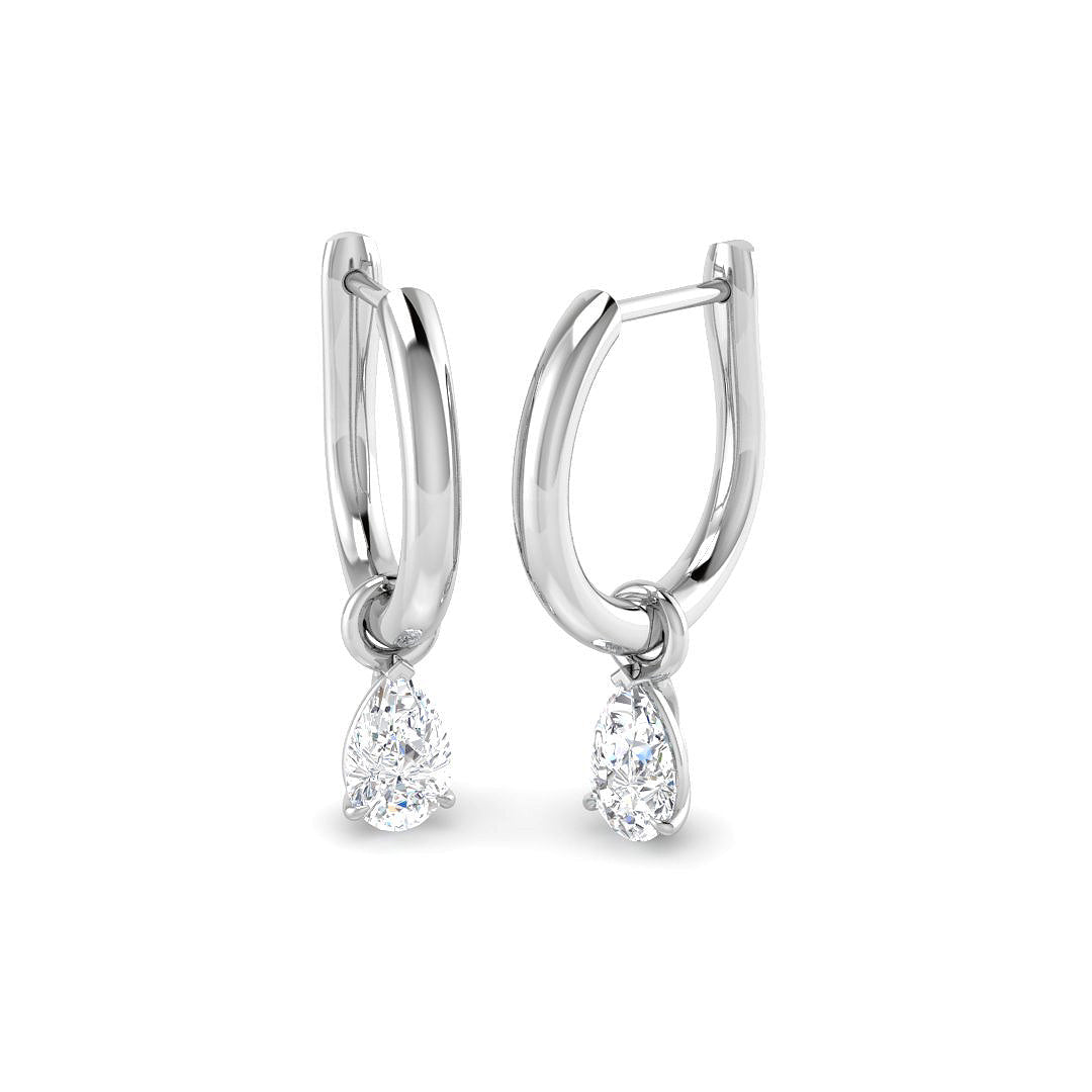 9ct White Gold 0.44ct Laboratory Grown CVD Earrings