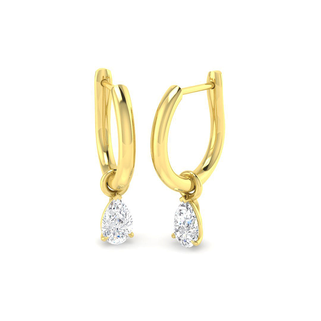 9ct Yellow Gold 0.44ct Laboratory Grown CVD Earrings