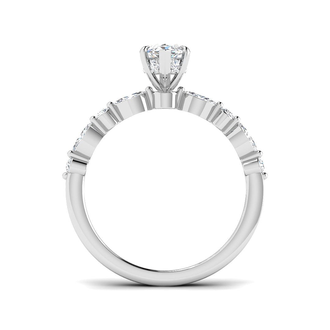 Platinum 1.43ct E VS2 Laboratory Grown CVD Ring