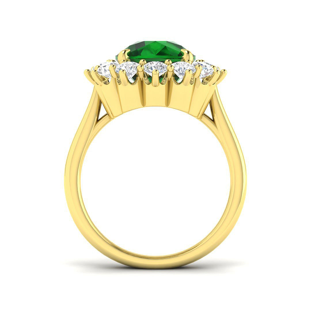 18ct Yellow Gold 7.52ct Emerald Ring